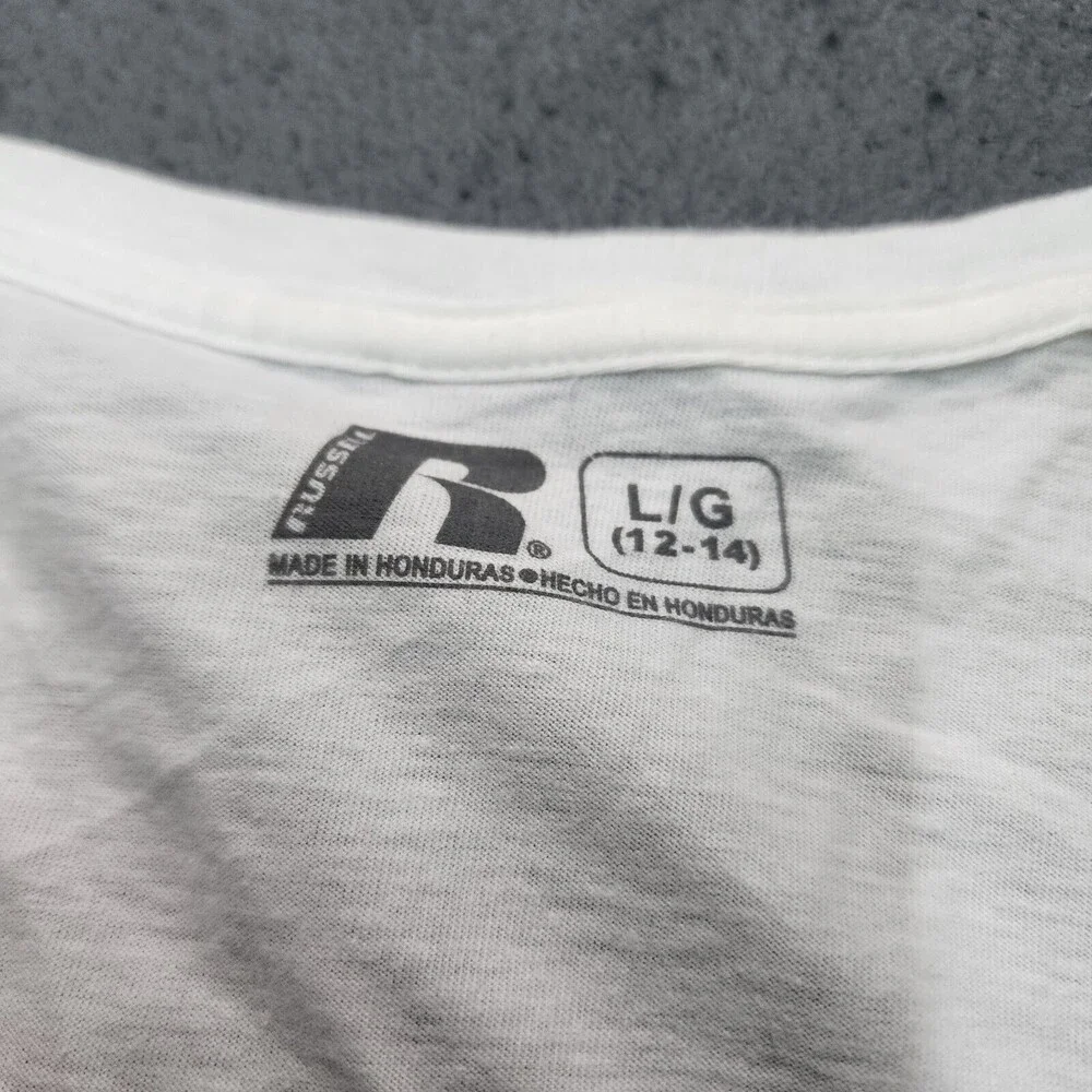 Russell Michigan State "GO GREEN GO WHITE" Women’s V-neck T-shirt Size L - Picture 4 of 10